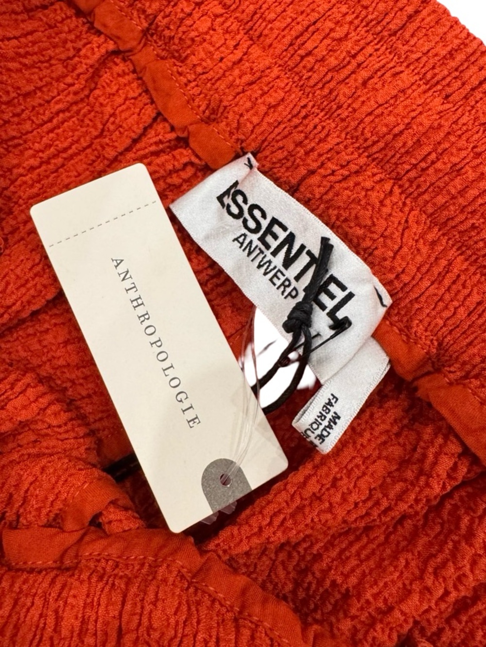Anthropologie Wide-Leg Drawstring Pants in Rust - Picture 4 of 13